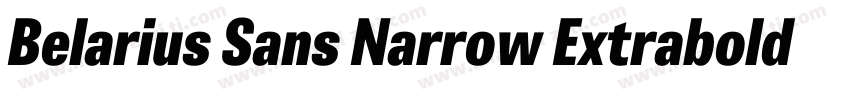Belarius Sans Narrow Extrabold Obli字体转换